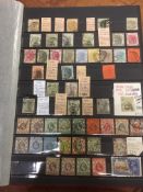 HONG KONG: STOCKBOOK WITH ALL REIGNS MAINLY USED COLLECTOR'S DUPLICATES