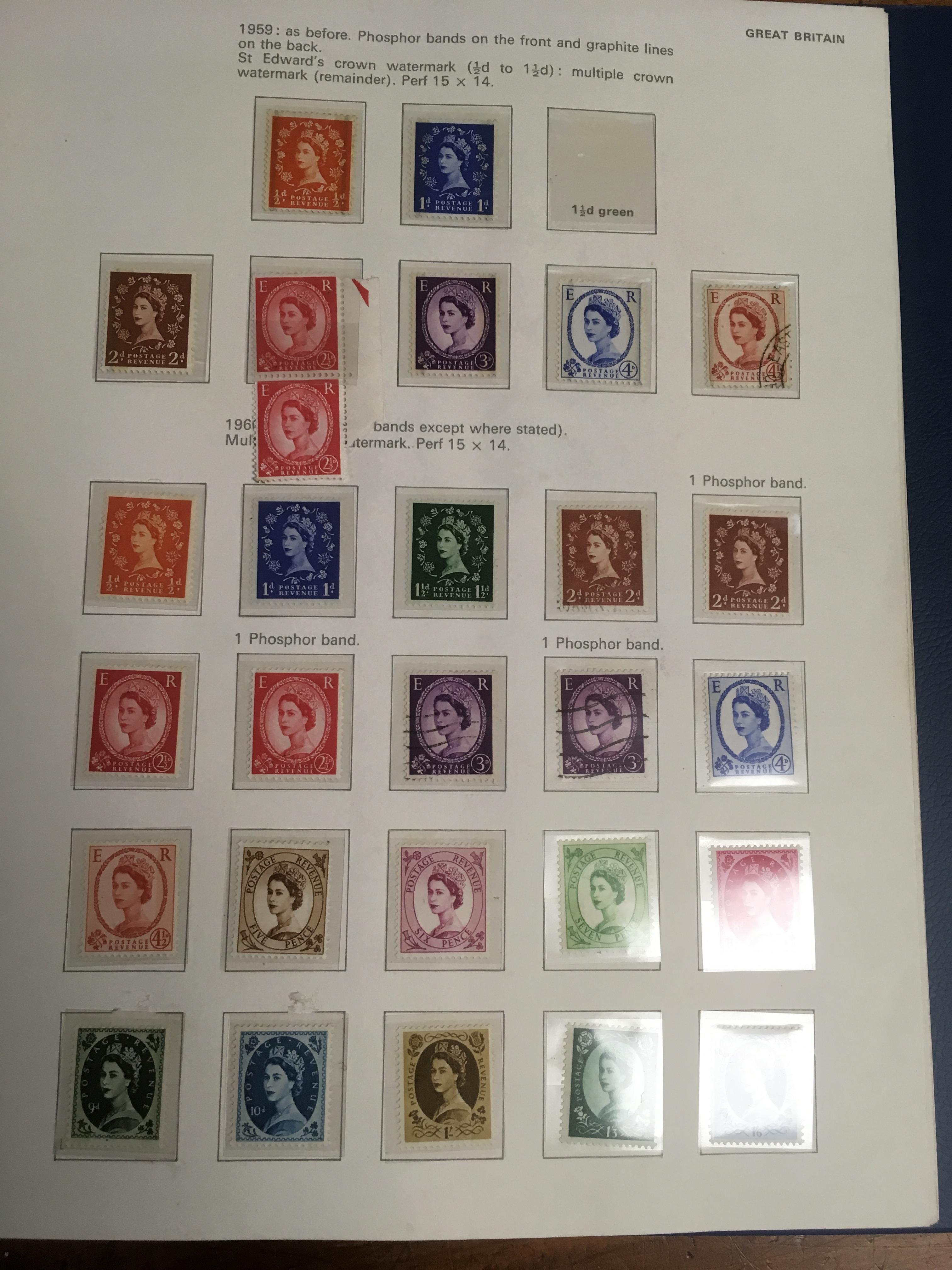 GB: BOX VARIOUS WITH DECIMAL MINT COMMEMS, ALBUM OF QE2 1952-70 WITH EARLY PHOSPHORS OG, - Image 3 of 4