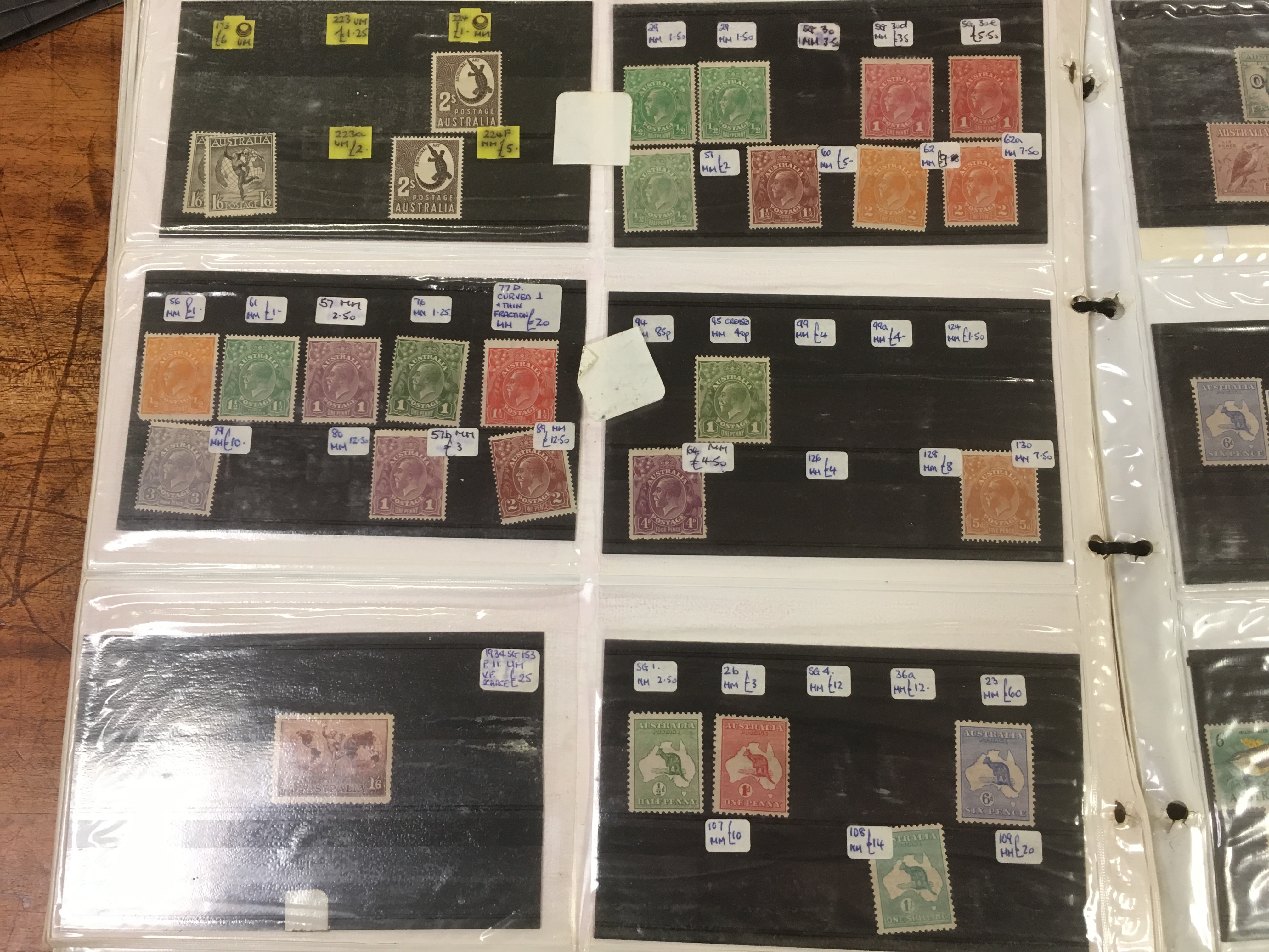 AUSTRALIA: EX DEALER'S STOCK OF SETS AND SINGLES ON PAGES, - Image 5 of 10