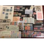 USA: FILE BOX OF REVENUES, LOCALS, CHARITY STAMPS,