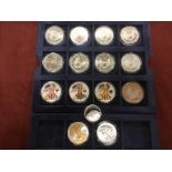 USA: A COLLECTION OF 13 SILVER EAGLES, 1993-2007, SOME WITH CAMEO OR PLATING,