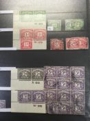 GB: BINDER WITH 1914-94 POSTAGE DUE COLLECTION OG OR MNH PART SETS AND LATER SETS, USED,