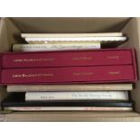BOX OF LITERATURE WITH FELDMAN "LETTER RECEIVERS OF LONDON" TWO VOLUMES, R.