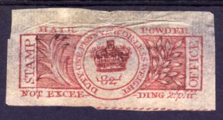 GB REVENUES: 1736 HALF POWDER DIE 82, THIN PAPER, A LITTLE WRINKLED,