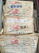 GB: FILE BOX WITH QUANTITY OF TELEGRAM RECEIPTS DATED 1964-5, MAINLY FRANKED CASTLE HIGH VALUES,