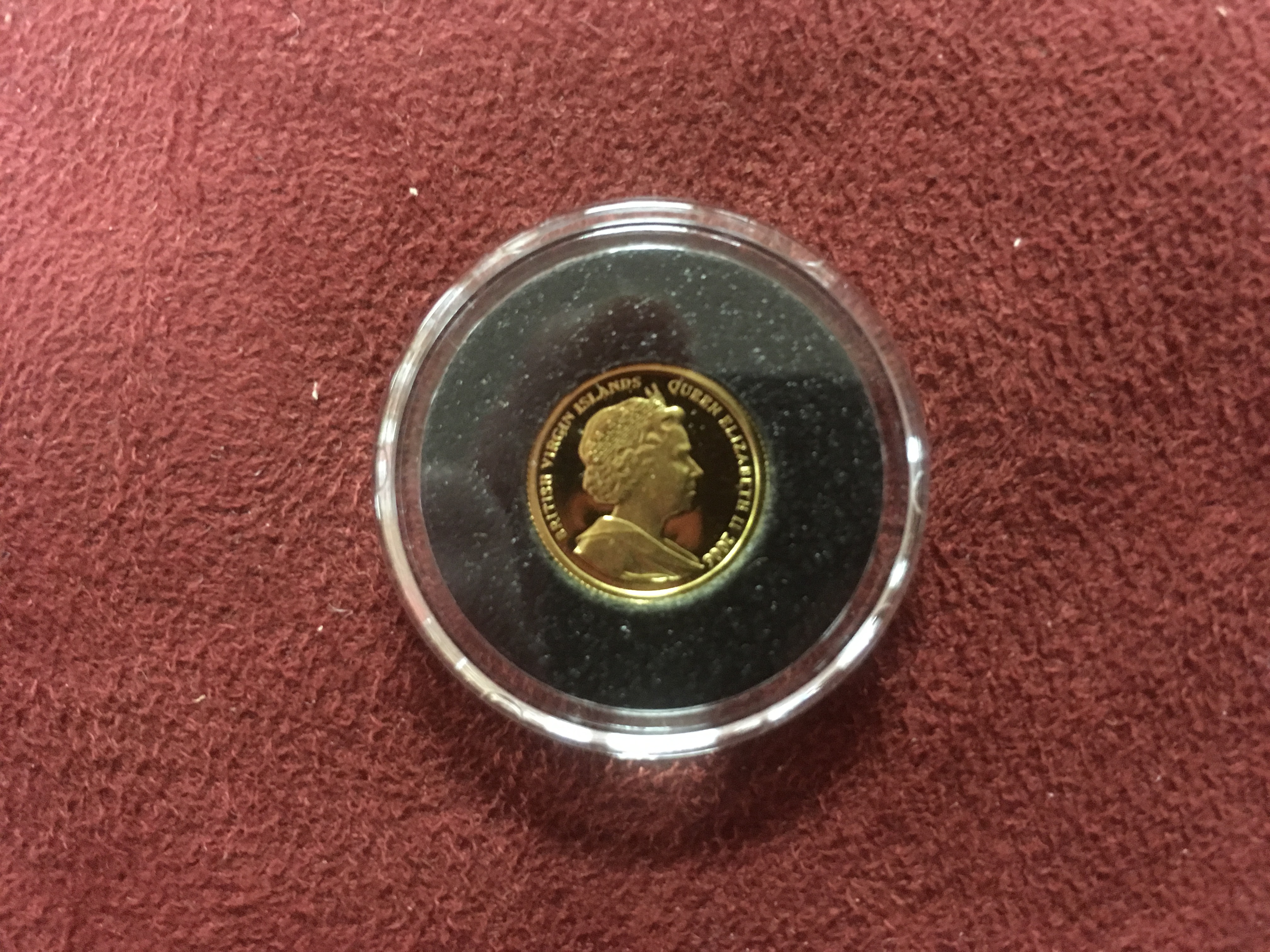 GOLD COINS: BRITISH VIRGIN ISLANDS 2006 1/20oz MOZART IN PLASTIC CAPSULE - Image 2 of 2