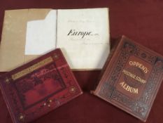 OLD TIME COLLECTION IN OPPENS (29th EDITION), MULREADY SERIES 3 ALBUMS AND EXERCISE BOOK DATED 1861,