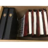 USA: BOX WITH MINT COLLECTION TO 1997 IN FOUR BINDERS,
