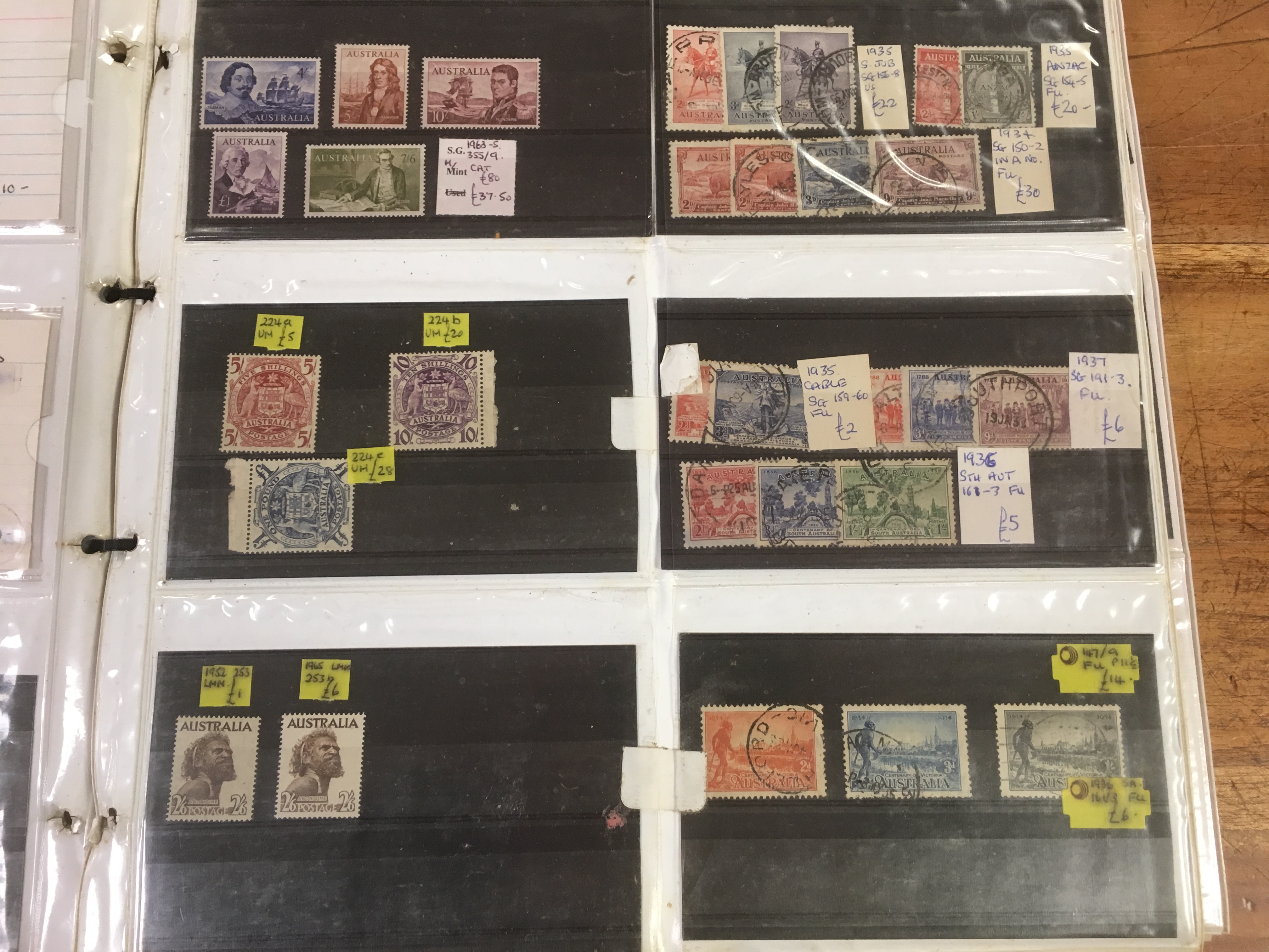 AUSTRALIA: EX DEALER'S STOCK OF SETS AND SINGLES ON PAGES, - Image 4 of 10