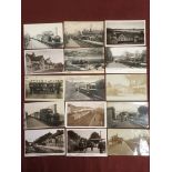 MIXED POSTCARDS RAILWAY STATIONS INCLUDING MELTON CONSTABLE RP, HALESWORTH RP, BALDOCK RP, CONON RP,