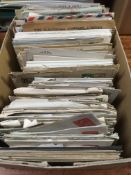 GB: BOX WITH POSTAL HISTORY, COVERS AND CARDS, STATIONERY, AIR LETTERS, ETC.