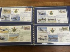 GB: BOX WITH 1993 75th ANNIVERSARY OF THE RAF COVERS IN ALBUM,