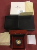 GOLD COINS: GB 2021 CHRISTMAS SIX PENCE FINE GOLD PROOF IN BOX WITH CERTIFICATE