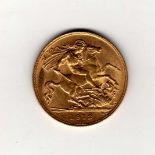 GOLD COINS: HALF SOVEREIGN,