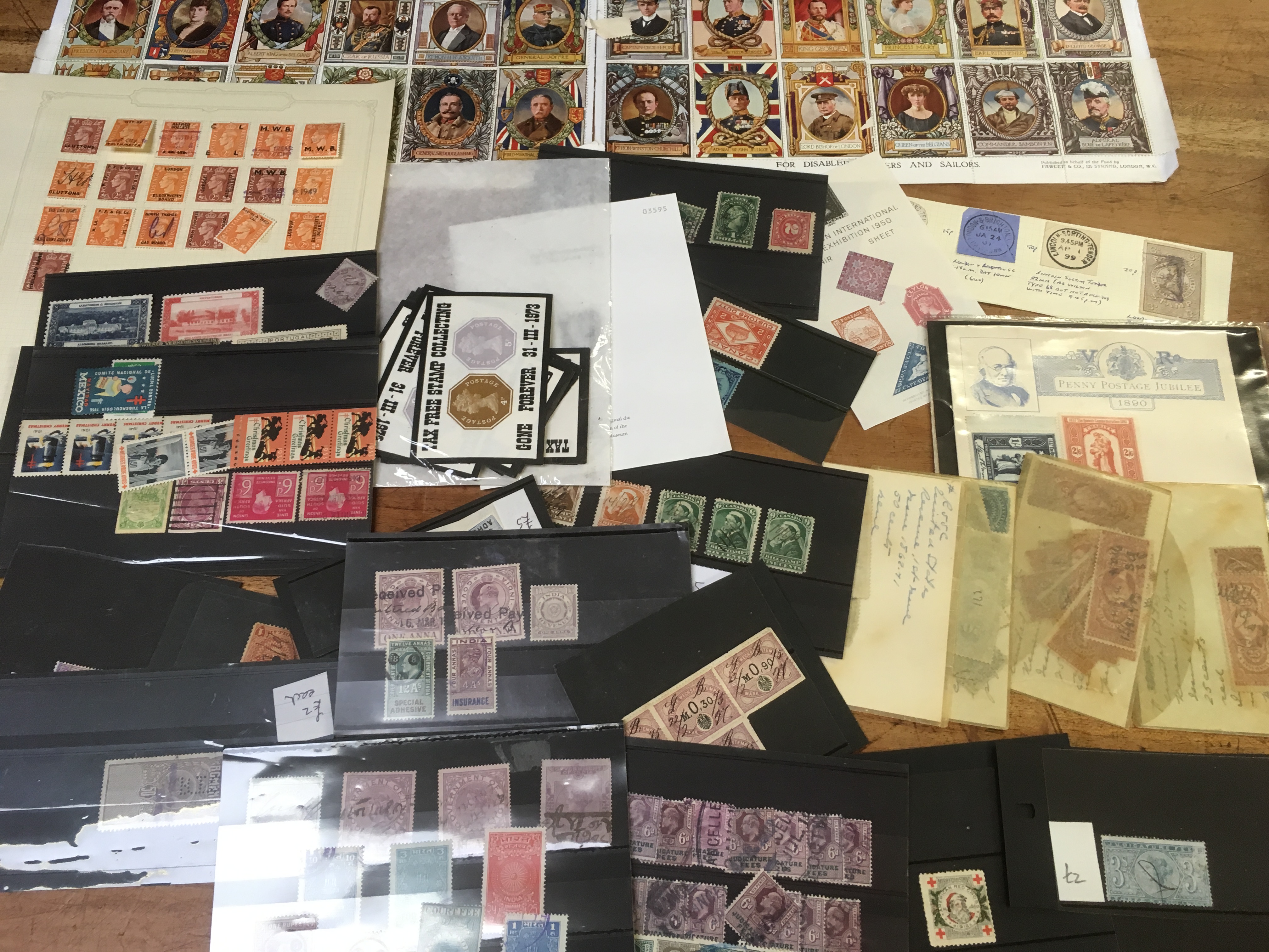 FILE BOX WITH REVENUES, CINDERELLAS, POSTER STAMPS, CHARITY LABELS, ETC. - Image 2 of 2