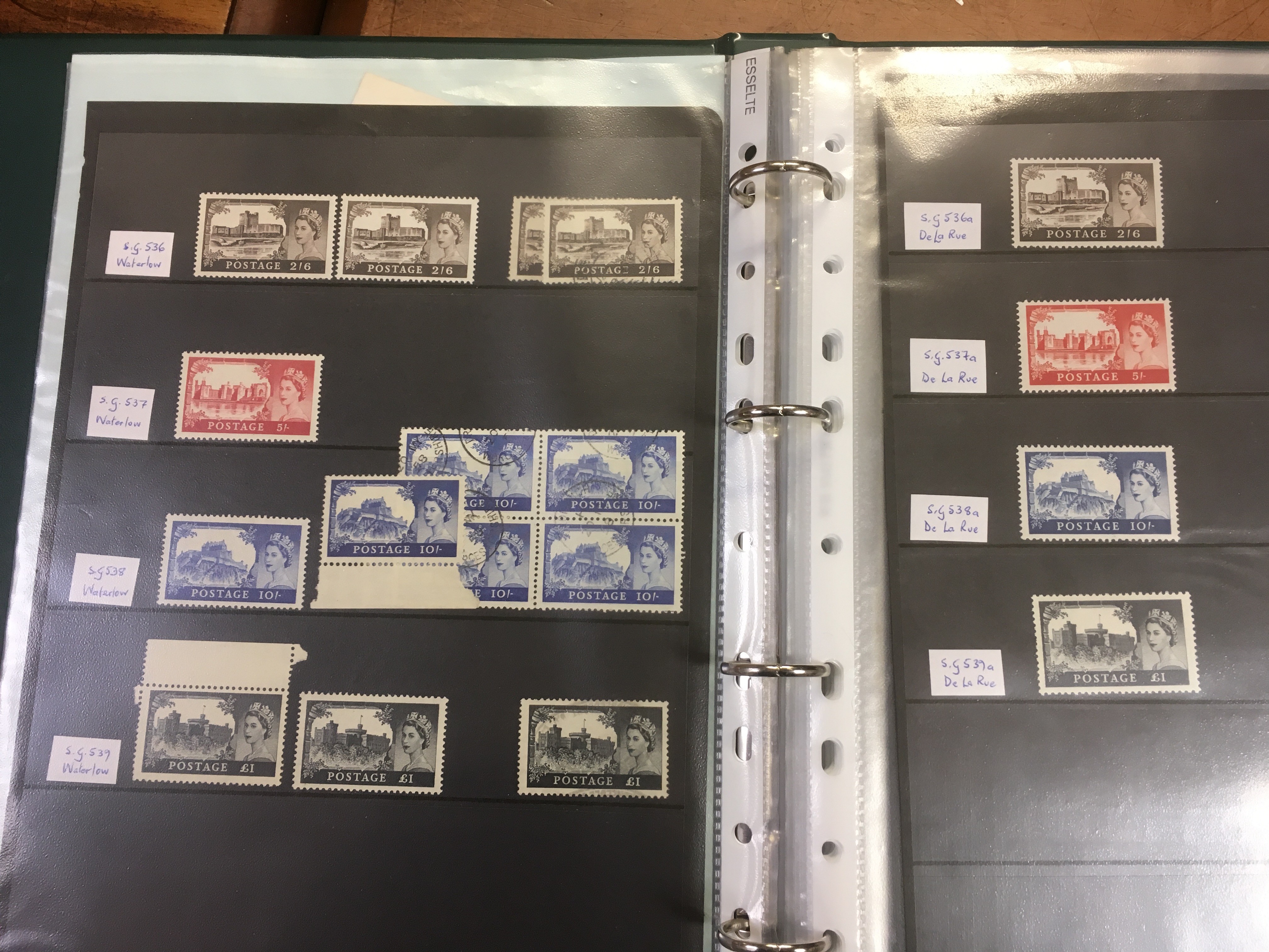 GB: BINDER WITH 1955-68 CASTLE HIGH VALUES COLLECTION,