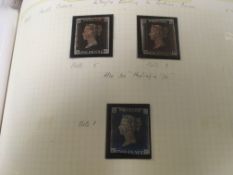 GB: SIMPLEX ALBUM WITH A QV TO KG6 COLLECTION, USED FROM 1840 1d BLACK (2), 2d BLUE,