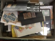 FILE BOX WITH AN ACCUMULATION OF EUROPEAN REVENUES ON STOCKCARDS AND IN PACKETS, SCANDINAVIA,