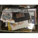 FILE BOX WITH AN ACCUMULATION OF EUROPEAN REVENUES ON STOCKCARDS AND IN PACKETS, SCANDINAVIA,