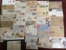 PACKET OF MAINLY EUROPEAN COVERS AND CARDS BEARING POSTAGE DUES, ITALY, IRELAND, BELGIUM, FRANCE,