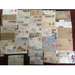 PACKET OF MAINLY EUROPEAN COVERS AND CARDS BEARING POSTAGE DUES, ITALY, IRELAND, BELGIUM, FRANCE,