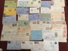 PACKET OF MAINLY EUROPEAN COVERS AND CARDS, PAPAL STATES, BELGIUM, BULGARIA, MAURITANIA, ETC.
