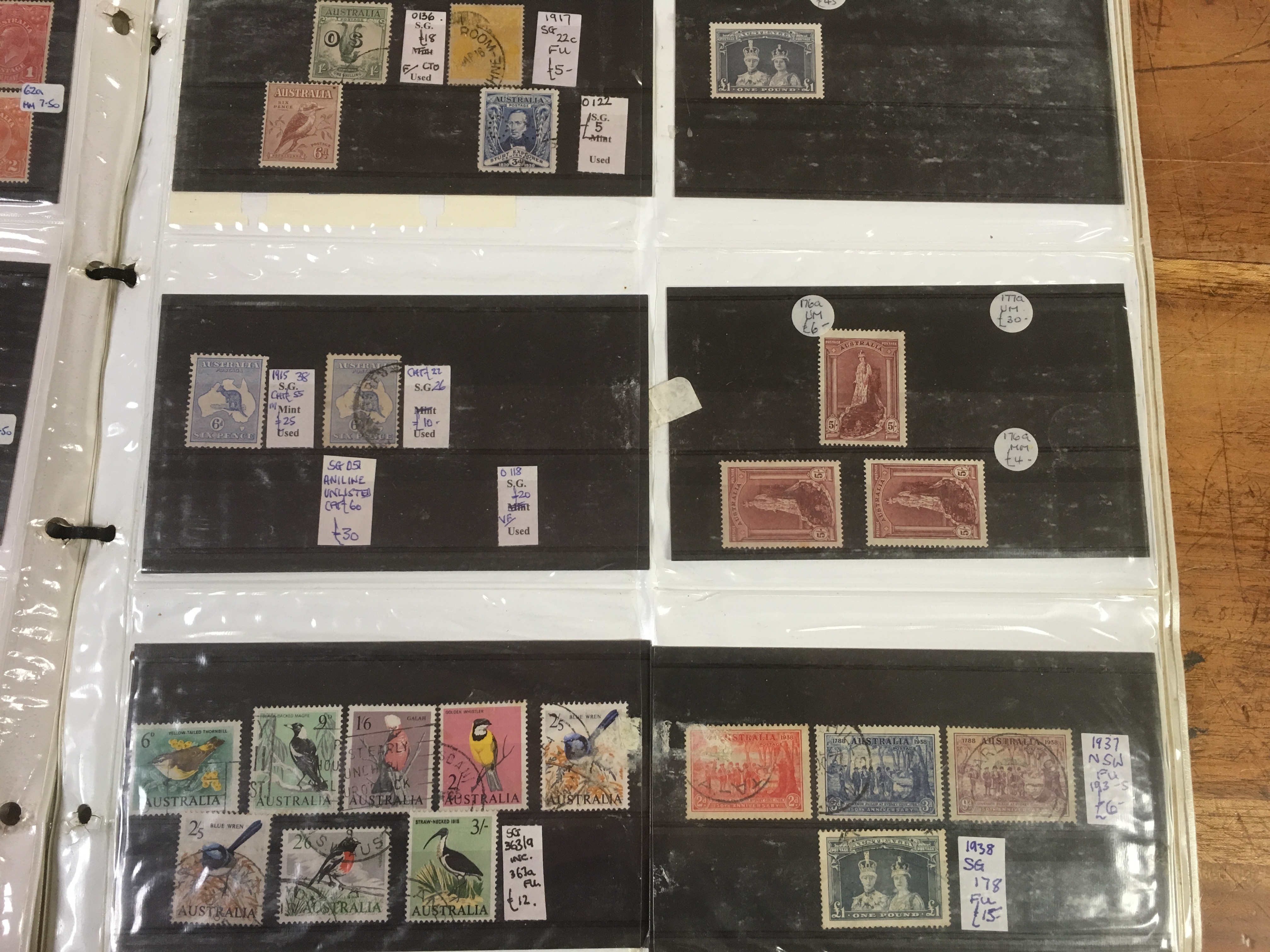 AUSTRALIA: EX DEALER'S STOCK OF SETS AND SINGLES ON PAGES, - Image 6 of 10
