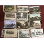 SMALL BOX OVERSEAS POSTCARDS, CANADA RAILWAYS, EUROPE, AUSTRALIA, EGYPT ETC,