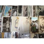 A COLLECTION OF ETHNIC RELATED POSTCARDS (APPROX 105)