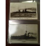 ALBUM OF SHIPPING AND NAVAL POSTCARDS (76)