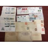 CHINA: GROUP OF SHANGHAI POSTAL STATIONERY UNUSED (10), 1980 TRANSPORT FDC (35),