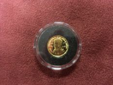 GOLD COINS: BRITISH VIRGIN ISLANDS 2006 1/20oz MOZART IN PLASTIC CAPSULE