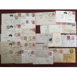 AUSTRALIA AND STATES: FILE BOX VARIOUS INCLUDING USED ROOS AND KGV HEADS,