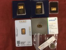 GOLD: THREE ONE GRAMME BARS IN CAPSULE,