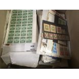 BOX WITH MAINLY MINT ON STOCKCARDS, IN PACKETS, FAROES YEAR PACKS AND BOOKLETS,