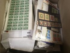 BOX WITH MAINLY MINT ON STOCKCARDS, IN PACKETS, FAROES YEAR PACKS AND BOOKLETS,