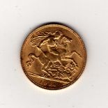 GOLD COINS: HALF SOVEREIGN,