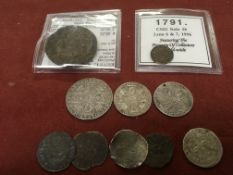 TUB MIXED HAMMERED AND OTHER COINS, 1683 MAUNDY THREEPENCE,
