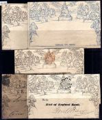 GB: 1840 MULREADY SELECTION INCLUDING 1d LETTERSHEET A47 USED IN 1842, 2d LETTERSHEET a104 UNUSED,