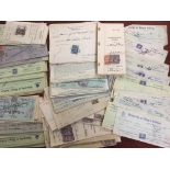 CANADA: LARGE QUANTITY OF CHEQUES, RECEIPTS AND OTHER FINANCIAL DOCUMENTS BEARING REVENUES,