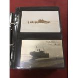 NORFOLK: ALBUM WITH A COLLECTION OF CROMER LIFEBOAT POSTCARDS, APPROX.