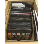 BOX WITH ALL REIGNS ON STOCKCARDS, MALTA, ADEN, GB OVERPRINTS, SOUTH AFRICA, KUWAIT, NEW ZEALAND,