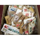 CHINA: BOX WITH c1950's-70's ON PAPER KILOWARE, DEFINS, COMMEMS, NO KEY 'RED' PERIOD ITEMS SEEN,