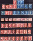 GB: 1841-79 LINE ENGRAVED UNUSED OR OG SELECTION FROM 1841 2d (DEFECTIVE), 1d PLATES (29),