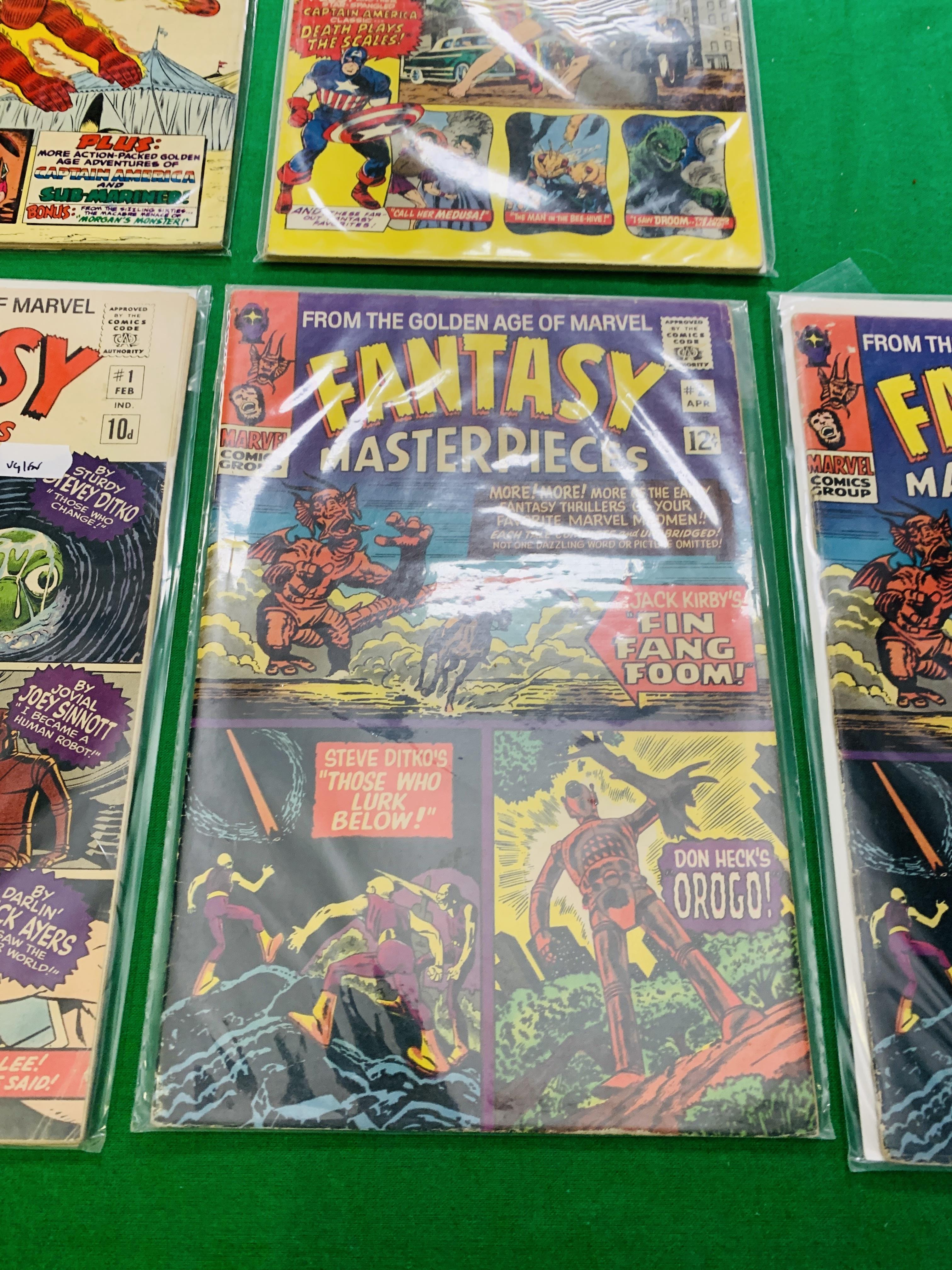 MARVEL COMICS FANTASY MASTERPIECES NO. 1, 2, 2, 5, 8, 10, 11, FROM 1966. - Image 3 of 8