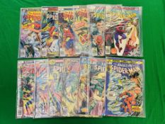 MARVEL COMICS THE AMAZING SPIDERMAN NO. 143, 154, 156 - 159, 166 - 170, 182, 189 FROM 1975. NO.