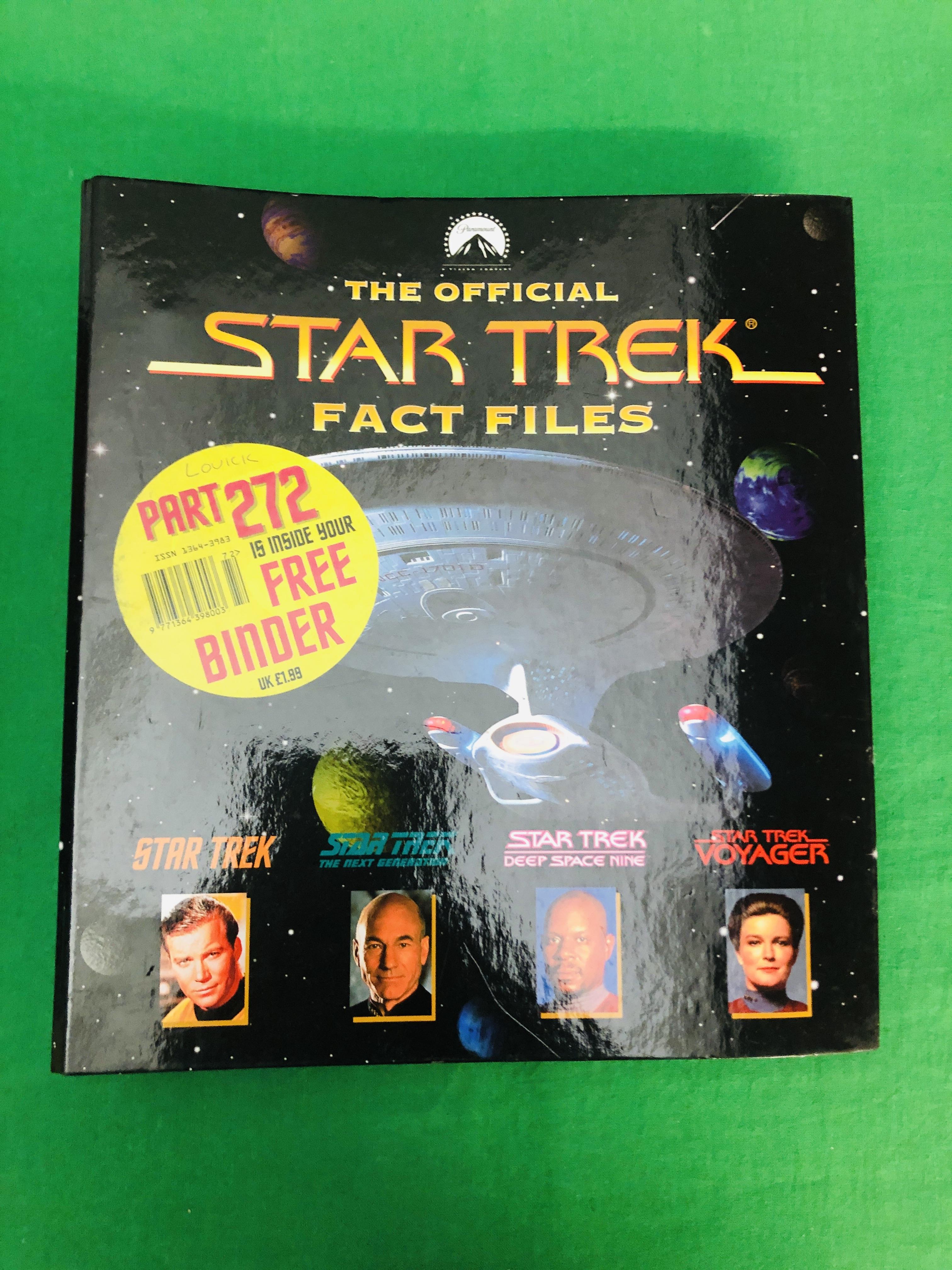 A LARGE COLLECTION OF STAR TREK FACT FILES ALONG WITH OTHER STAR TREK MAGAZINES, THE FINAL FRONTIER,