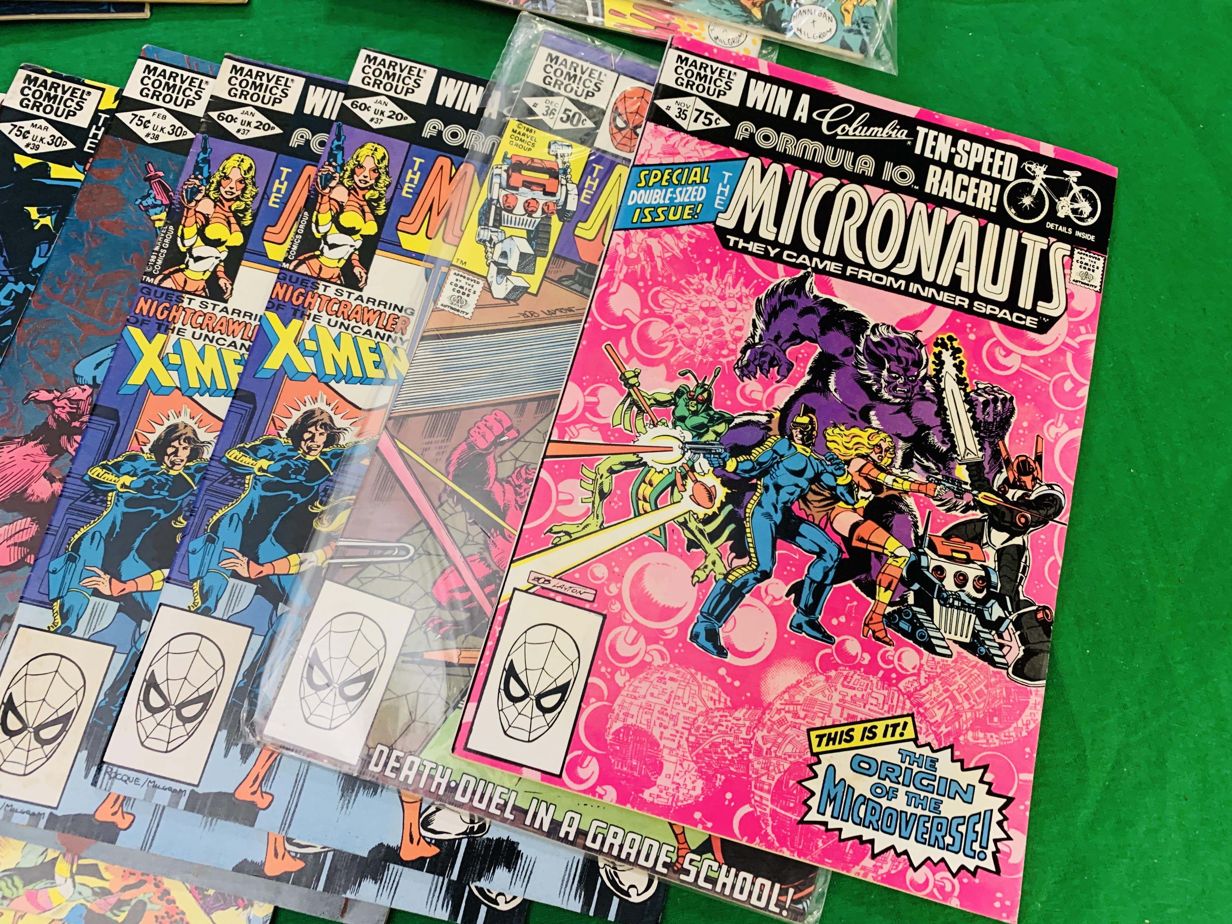 MARVEL COMICS THE MICRONAUTS NO. 1 - 59 FROM 1979. NO. 18 - 19, 21, 37, 53, 57 HAVE RUSTY STAPLES. - Image 9 of 27