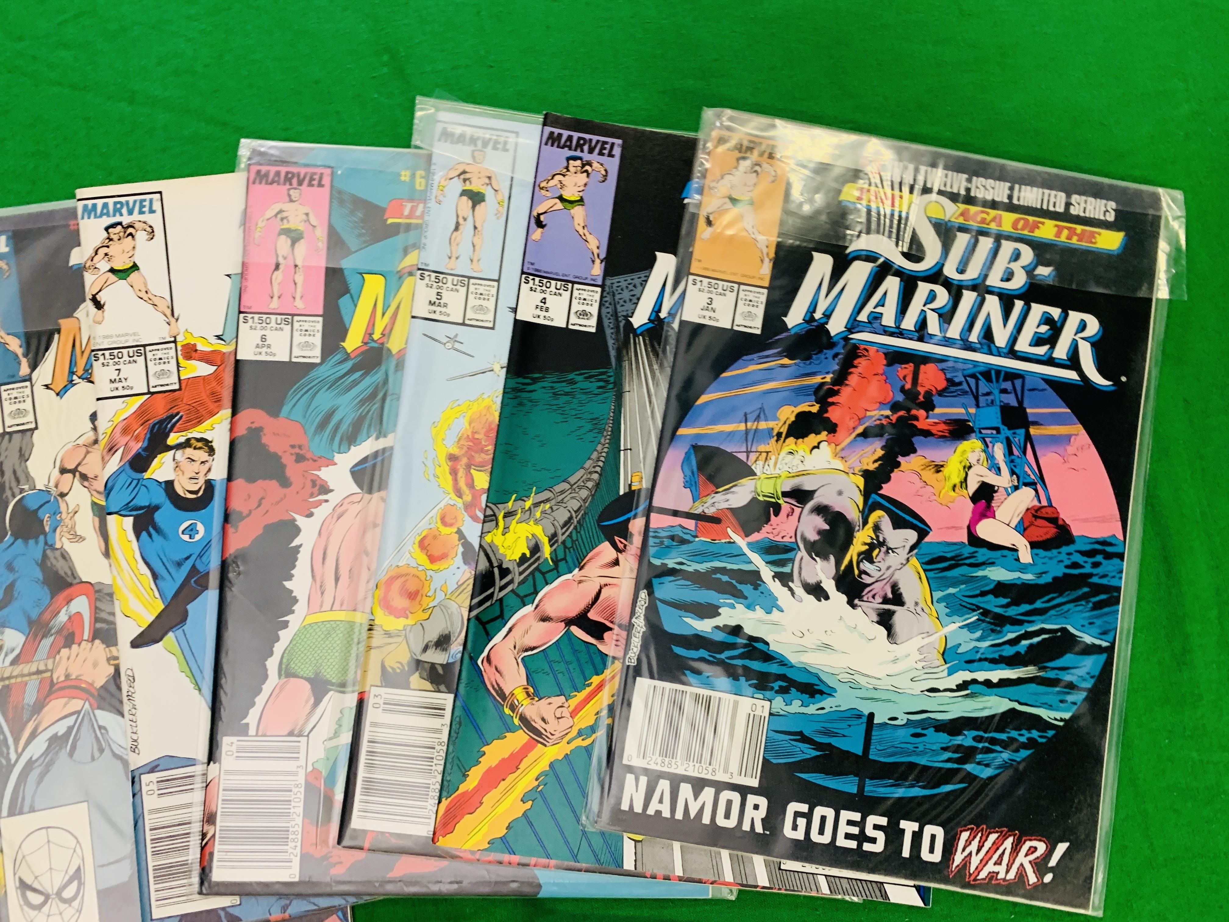 MARVEL COMICS THE SUBMARINER LIMITED SERIES NO. 1 - 4 FROM 1984. NO. 1 - 12 FROM 1988, NO. - Image 4 of 5