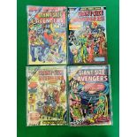 MARVEL COMICS GIANT SIZE AVENGERS NO. 1 - 4 FROM 1975.